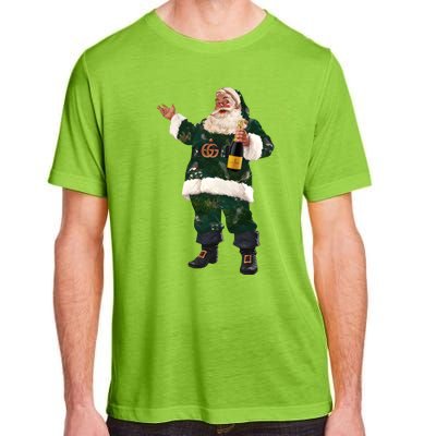 Boujee Santa Champagne Luxe Santa Funny Christmas Adult ChromaSoft Performance T-Shirt