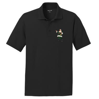 Boujee Santa Champagne Luxe Santa Funny Christmas PosiCharge RacerMesh Polo