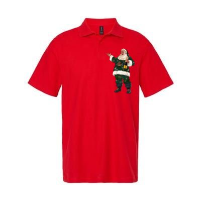 Boujee Santa Champagne Luxe Santa Funny Christmas Softstyle Adult Sport Polo