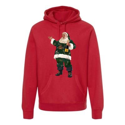 Boujee Santa Champagne Luxe Santa Funny Christmas Premium Hoodie