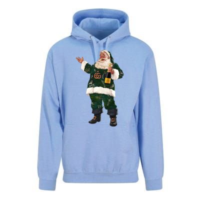 Boujee Santa Champagne Luxe Santa Funny Christmas Unisex Surf Hoodie