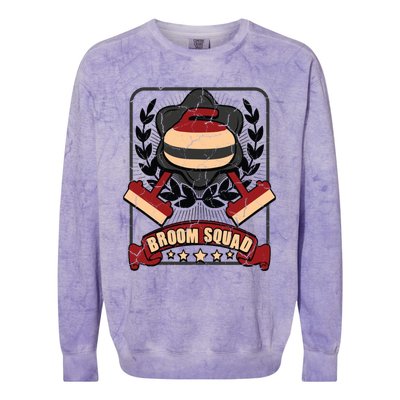 Broom Squad Curling Meaningful Gift Winter Sports Curler Funny Gift Colorblast Crewneck Sweatshirt