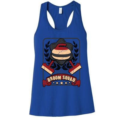 Broom Squad Curling Meaningful Gift Winter Sports Curler Funny Gift Women's Racerback Tank