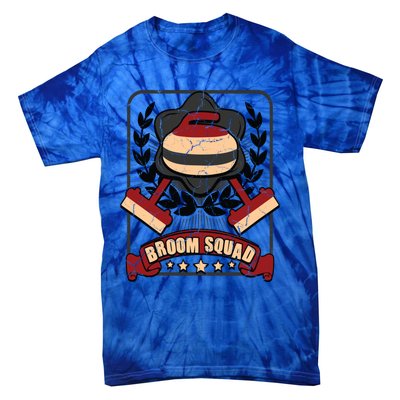 Broom Squad Curling Meaningful Gift Winter Sports Curler Funny Gift Tie-Dye T-Shirt