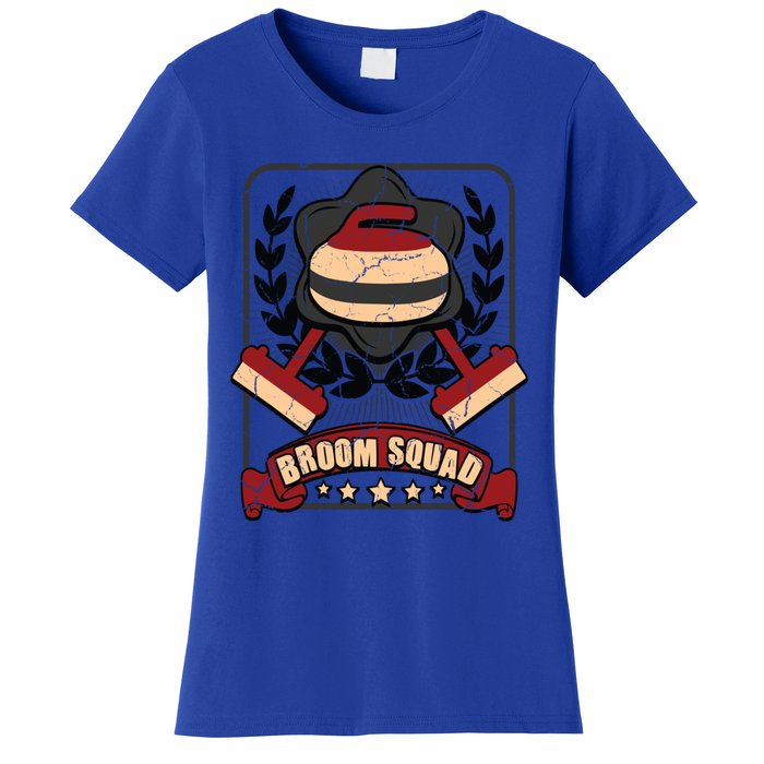 Broom Squad Curling Meaningful Gift Winter Sports Curler Funny Gift Women's T-Shirt