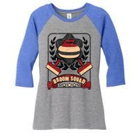 Broom Squad Curling Meaningful Gift Winter Sports Curler Funny Gift Women's Tri-Blend 3/4-Sleeve Raglan Shirt