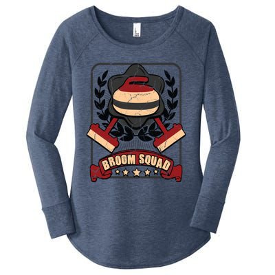 Broom Squad Curling Meaningful Gift Winter Sports Curler Funny Gift Women's Perfect Tri Tunic Long Sleeve Shirt