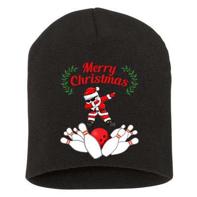 Bowling Santa Claus Christmas Gift Short Acrylic Beanie