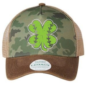 Baseball Shamrock Clover St Patricks Day Lucky Sports Gift Legacy Tie Dye Trucker Hat