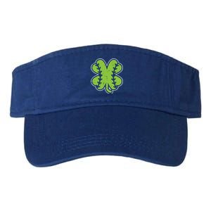 Baseball Shamrock Clover St Patricks Day Lucky Sports Gift Valucap Bio-Washed Visor