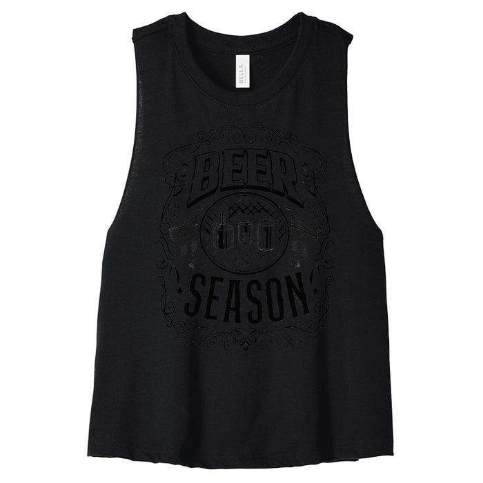 Beer Season Celebrate Your Love for Beer & Breweries Women's Racerback Cropped Tank