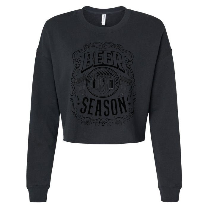 Beer Season Celebrate Your Love for Beer & Breweries Cropped Pullover Crew