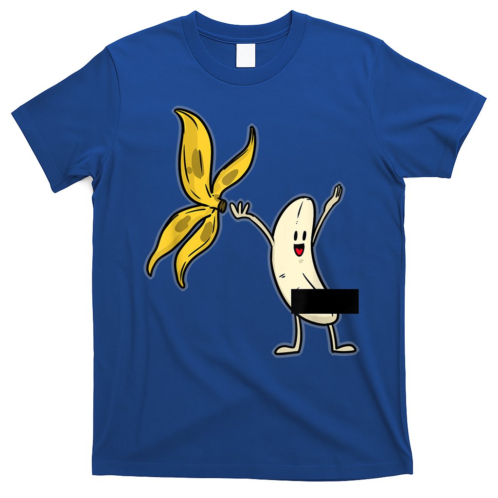 Banana Striptease Censored Gift Naked Funny Adult Gift T-Shirt