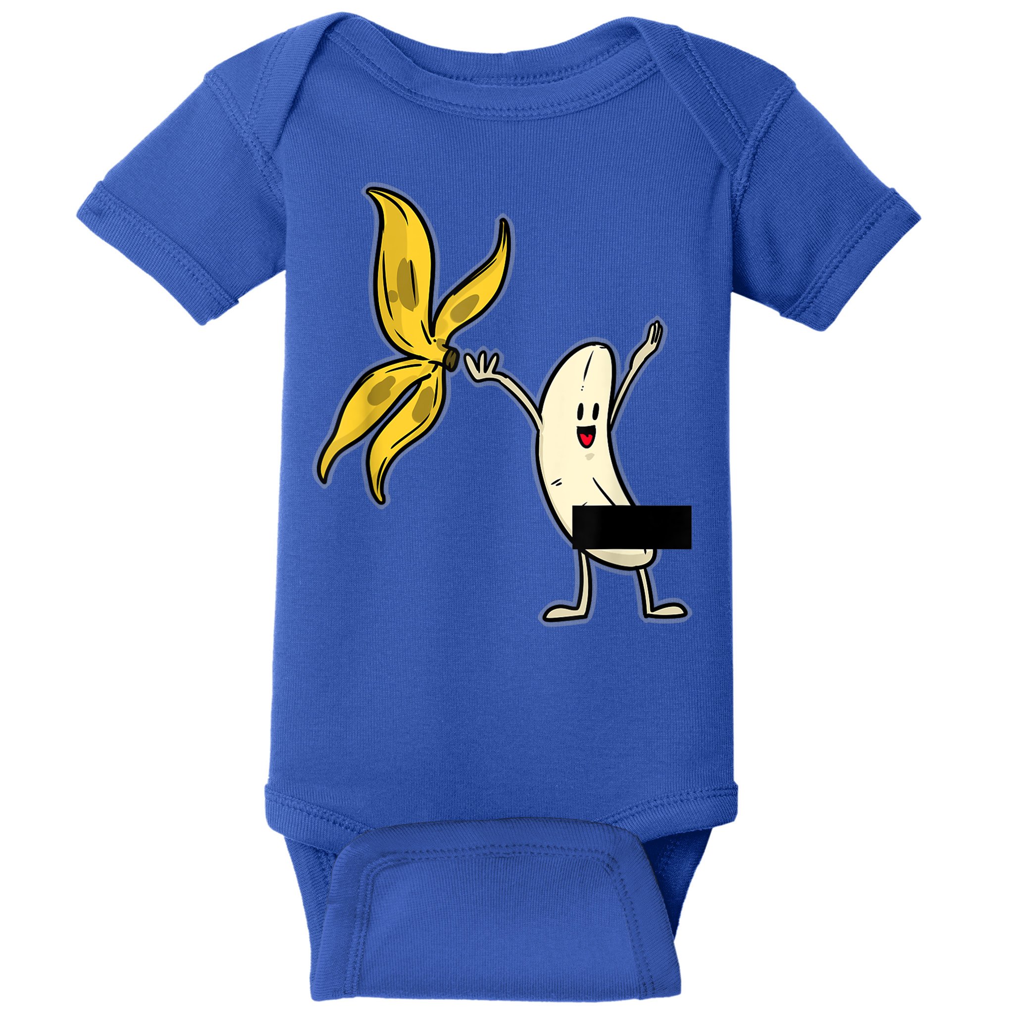 Banana Striptease Censored Gift Naked Funny Adult Gift Baby Bodysuit
