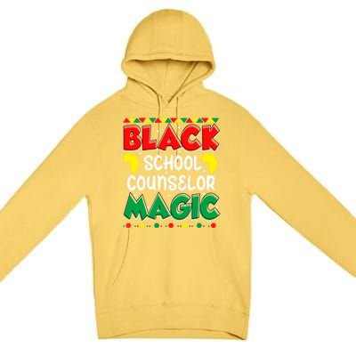 Black School Counselor Magic Black History Month Teacher Gift Premium Pullover Hoodie