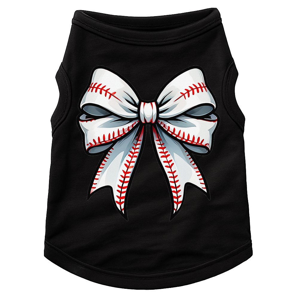 Baseball Softball Coquette Bow Game Heart Love Mom Life Doggie Tank