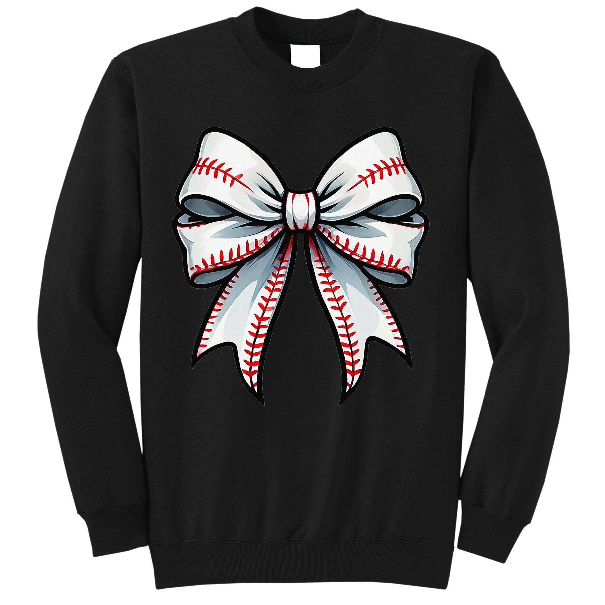 Baseball Softball Coquette Bow Game Heart Love Mom Life Sweatshirt