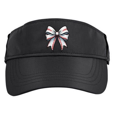Baseball Softball Coquette Bow Game Heart Love Mom Life Adult Drive Performance Visor