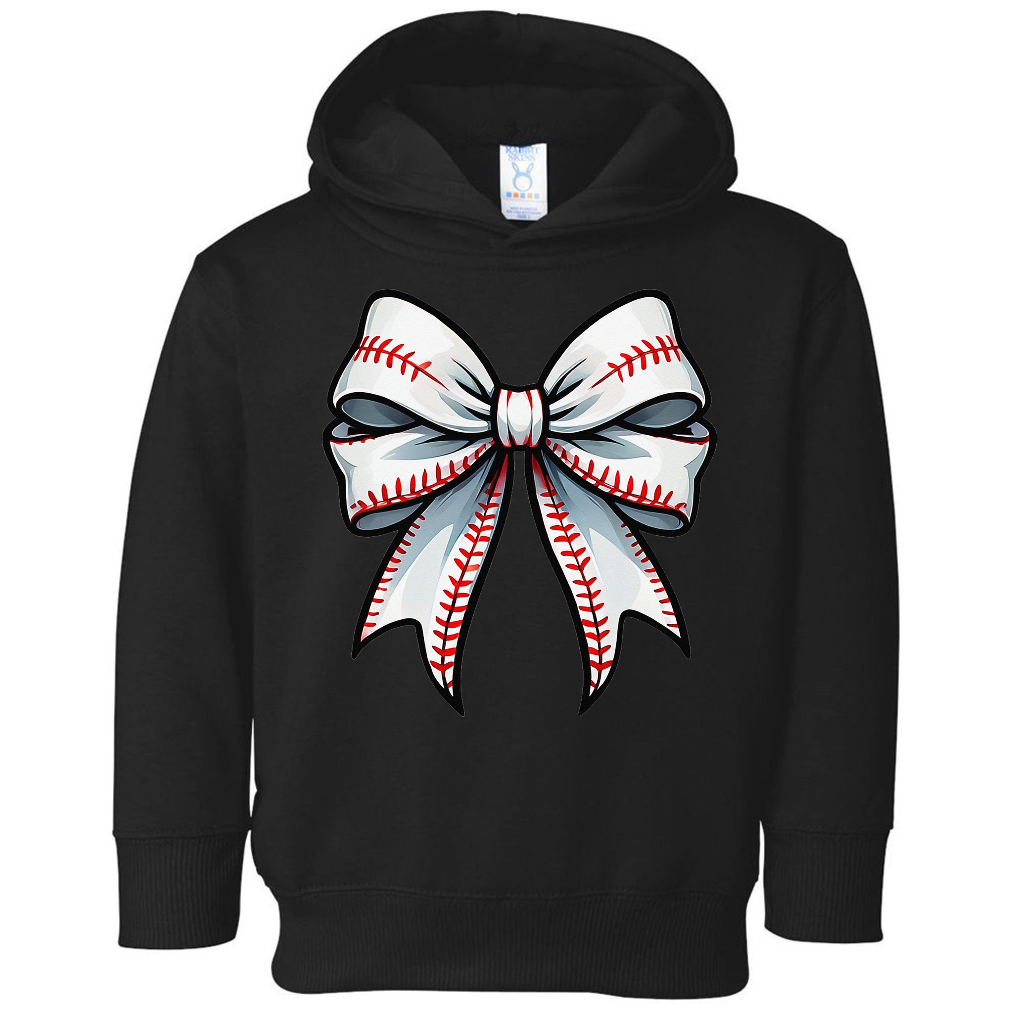 Baseball Softball Coquette Bow Game Heart Love Mom Life Toddler Hoodie