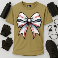 Baseball Softball Coquette Bow Game Heart Love Mom Life Cooling Performance Crew T-Shirt