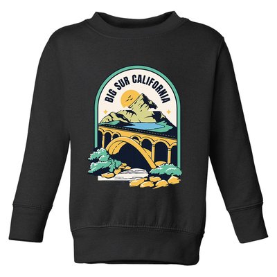 Big Sur California Bixby Bridge Coastal Highway Toddler Sweatshirt