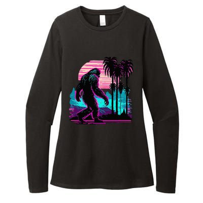 Bigfoot Sasquatch Cool Yeti Vaporwave Womens CVC Long Sleeve Shirt