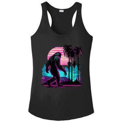 Bigfoot Sasquatch Cool Yeti Vaporwave Ladies PosiCharge Competitor Racerback Tank