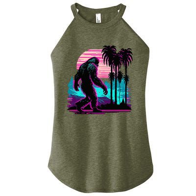 Bigfoot Sasquatch Cool Yeti Vaporwave Women’s Perfect Tri Rocker Tank