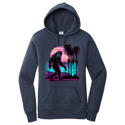 Bigfoot Sasquatch Cool Yeti Vaporwave Women's Pullover Hoodie