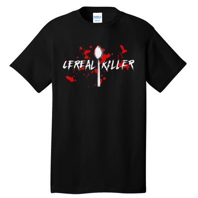 Bloody Spoon Cereal Killer Cereal Day Tall T-Shirt