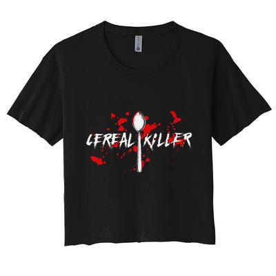 Bloody Spoon Cereal Killer Cereal Day Crop Top