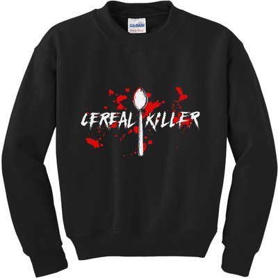 Bloody Spoon Cereal Killer Cereal Day Kids Sweatshirt