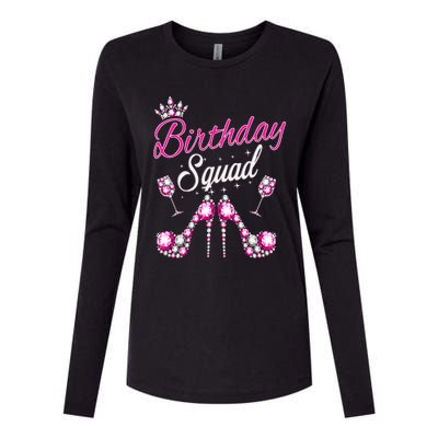 Birthday Squad Crown Elegant Design Diva Squad Women Womens Cotton Relaxed Long Sleeve T-Shirt