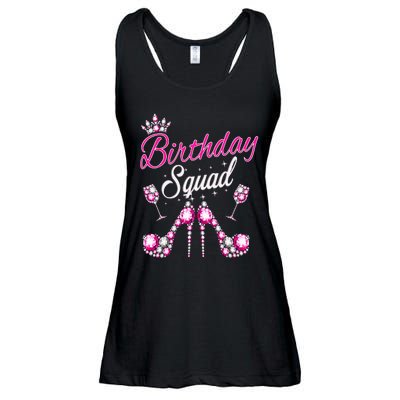 Birthday Squad Crown Elegant Design Diva Squad Women Ladies Essential Flowy Tank