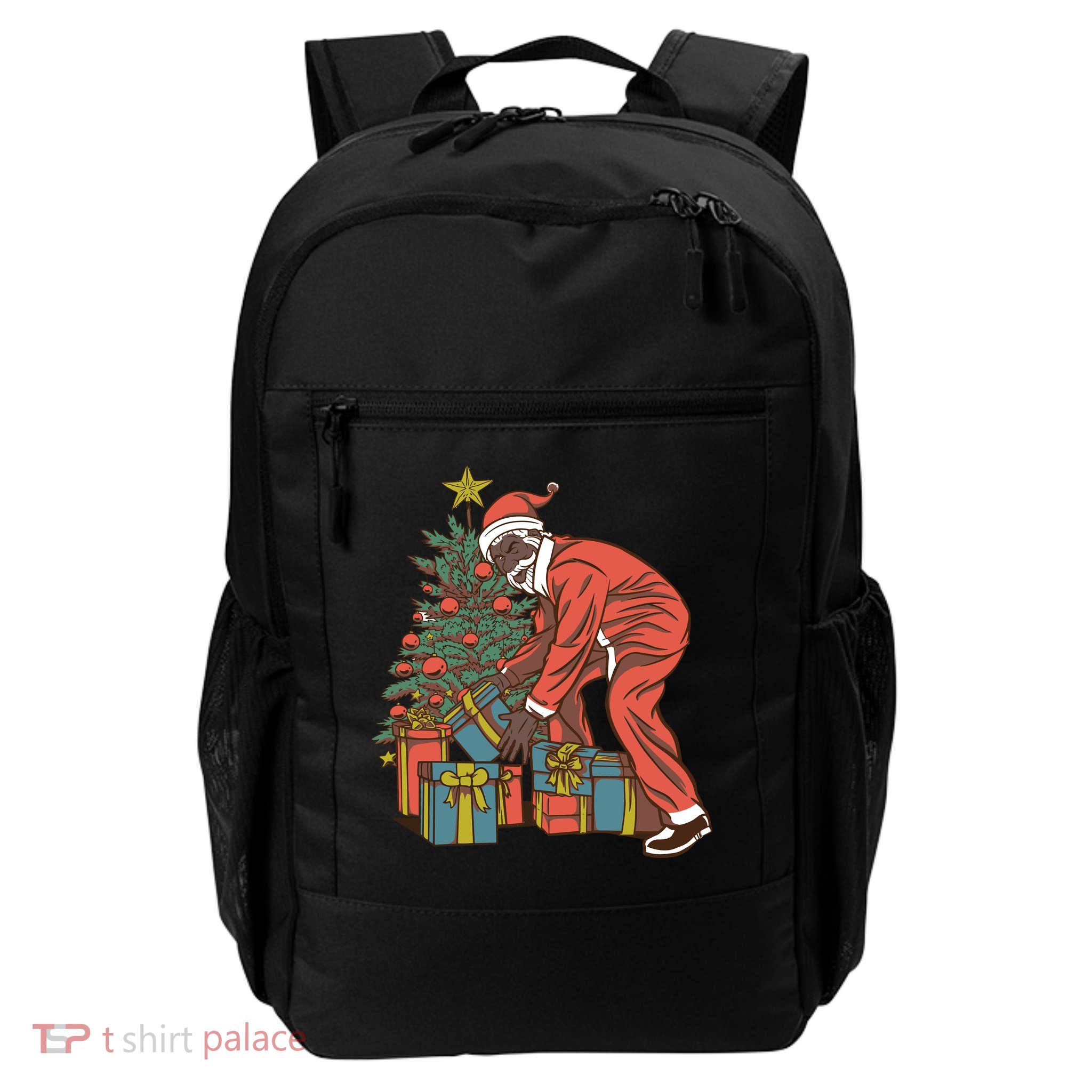 Black Santa Claus Funny Christmas Gift Backpack