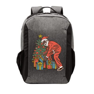 Black Santa Claus Funny Christmas Gift Vector Backpack