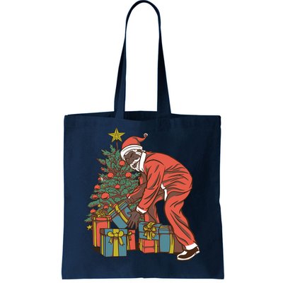 Black Santa Claus Funny Christmas Gift Tote Bag