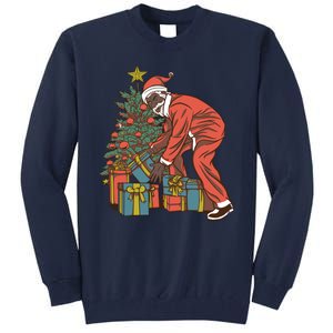 Black Santa Claus Funny Christmas Gift Tall Sweatshirt