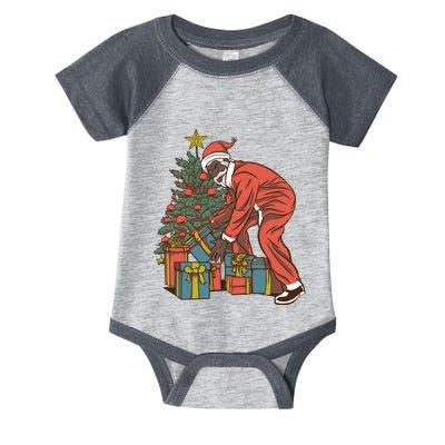 Black Santa Claus Funny Christmas Gift Infant Baby Jersey Bodysuit