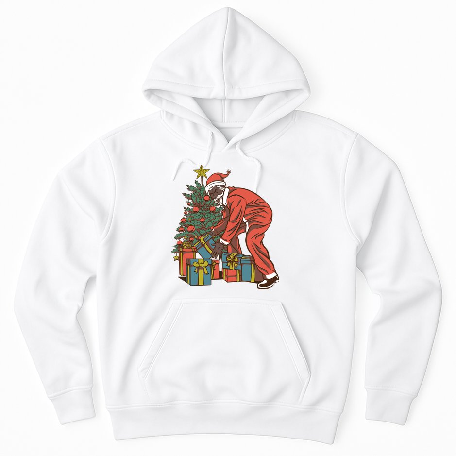 Black Santa Claus Funny Christmas Gift Hoodie