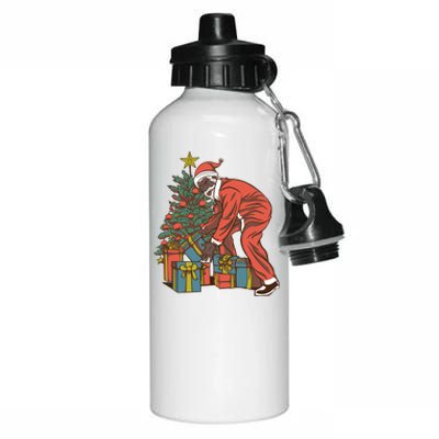 Black Santa Claus Funny Christmas Gift Aluminum Water Bottle