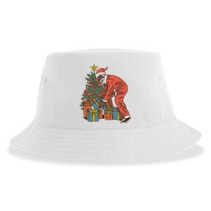 Black Santa Claus Funny Christmas Gift Sustainable Bucket Hat