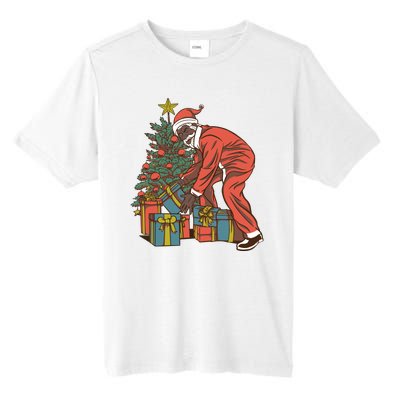 Black Santa Claus Funny Christmas Gift Tall Fusion ChromaSoft Performance T-Shirt