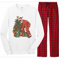 Black Santa Claus Funny Christmas Gift Long Sleeve Pajama Set