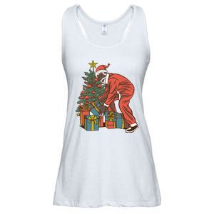 Black Santa Claus Funny Christmas Gift Ladies Essential Flowy Tank