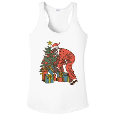 Black Santa Claus Funny Christmas Gift Ladies PosiCharge Competitor Racerback Tank