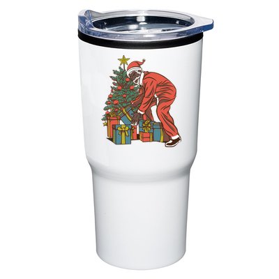 Black Santa Claus Funny Christmas Gift Tumbler