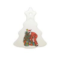 Black Santa Claus Funny Christmas Gift Ceramic Tree Ornament