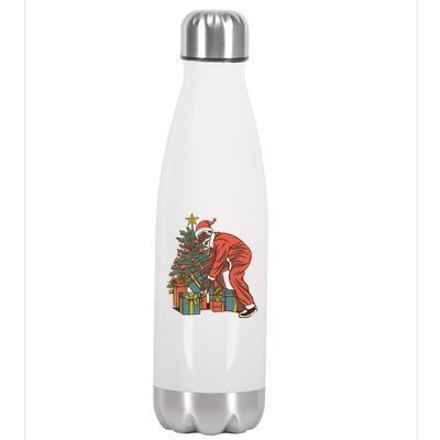 Black Santa Claus Funny Christmas Gift Stainless Steel Insulated Water Bottle