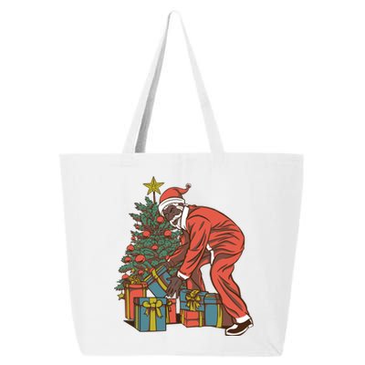 Black Santa Claus Funny Christmas Gift 25L Jumbo Tote